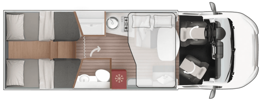 Plano de distribución Roller Team Kronos 284TL